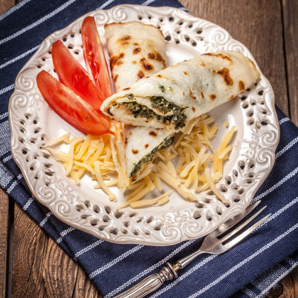 Herb and Cheese Crepes with Spinach and Tomatoes - The Spice Guy