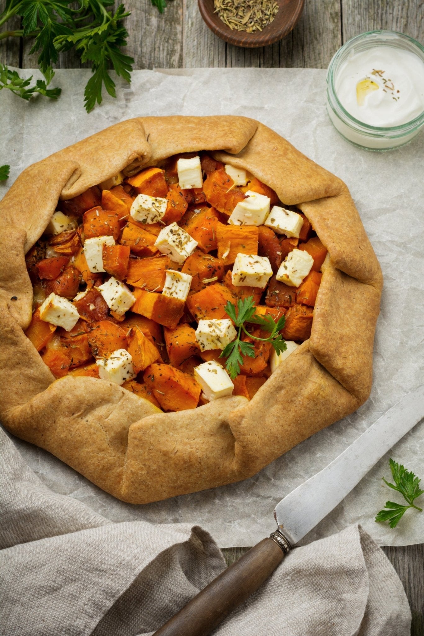 Savory Sweet Potato and Goat Cheese Galette - The Spice Guy