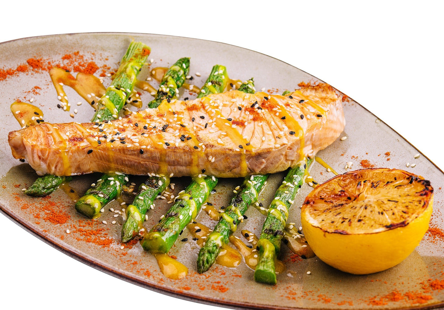 Togarashi-Infused Grilled Salmon with Sesame Asparagus - The Spice Guy